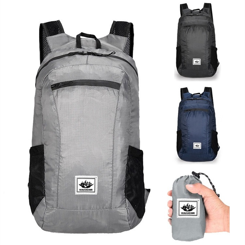 Foldable Backpack Small - กระเป๋าเดินป่ากลางแจ้ง 20L น้ําหนักเบากระเป๋าเป้สะพายหลังแบบพกพากันน้ําพับ Ultralight Pack สําหรับผู้หญิงผู้ชายเดินทางเดินป่า