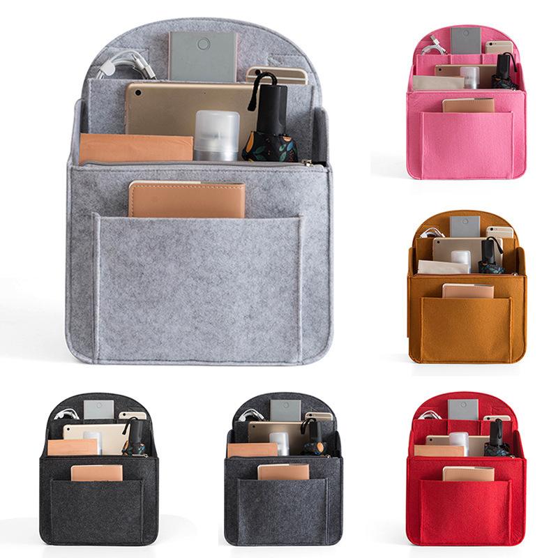 Backpack Insert Organizer - กระเป๋าเป้สะพายหลังแบบพกพา กระเป๋าใส่ของขนาดเล็ก กระเป๋าเครื่องสำอาง กระเป๋าจัดระเบียบเครื่องสำอาง กระเป๋าเดินทาง กระเป๋าแบ่งช่อง