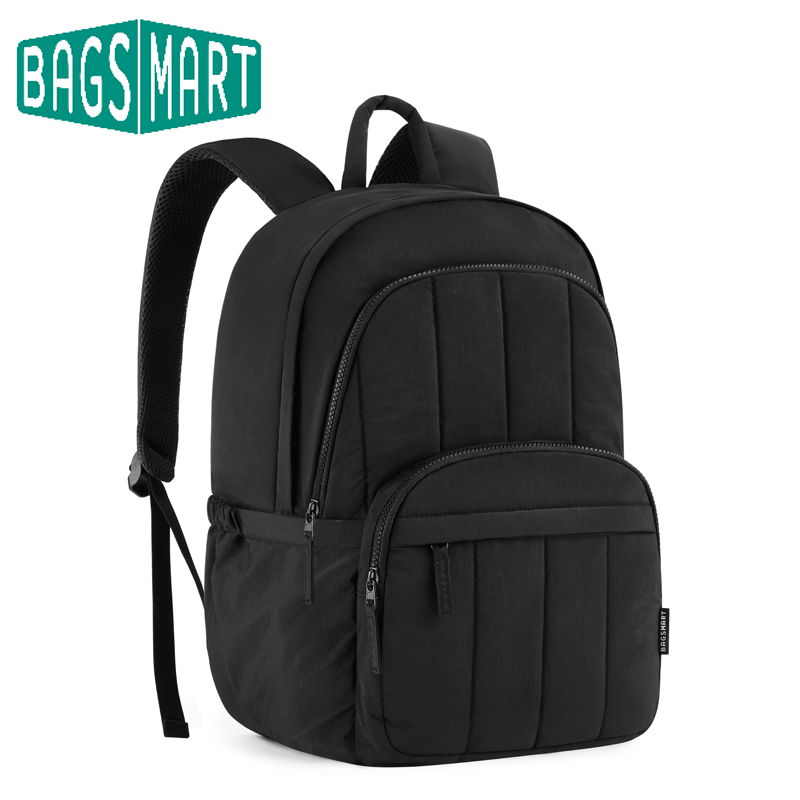 Laptop Backpack 15.6 - BAGSMAT Quilted กระเป๋าเป้สะพายหลังโรงเรียนวิทยาลัย 15.6 นิ้วแล็ปท็อปกระเป๋าเป้สะพายหลังผู้หญิงน่ารักกระเป๋าหนังสือกันน้ํากระเป๋าเป้สะพายหลังลําลอง