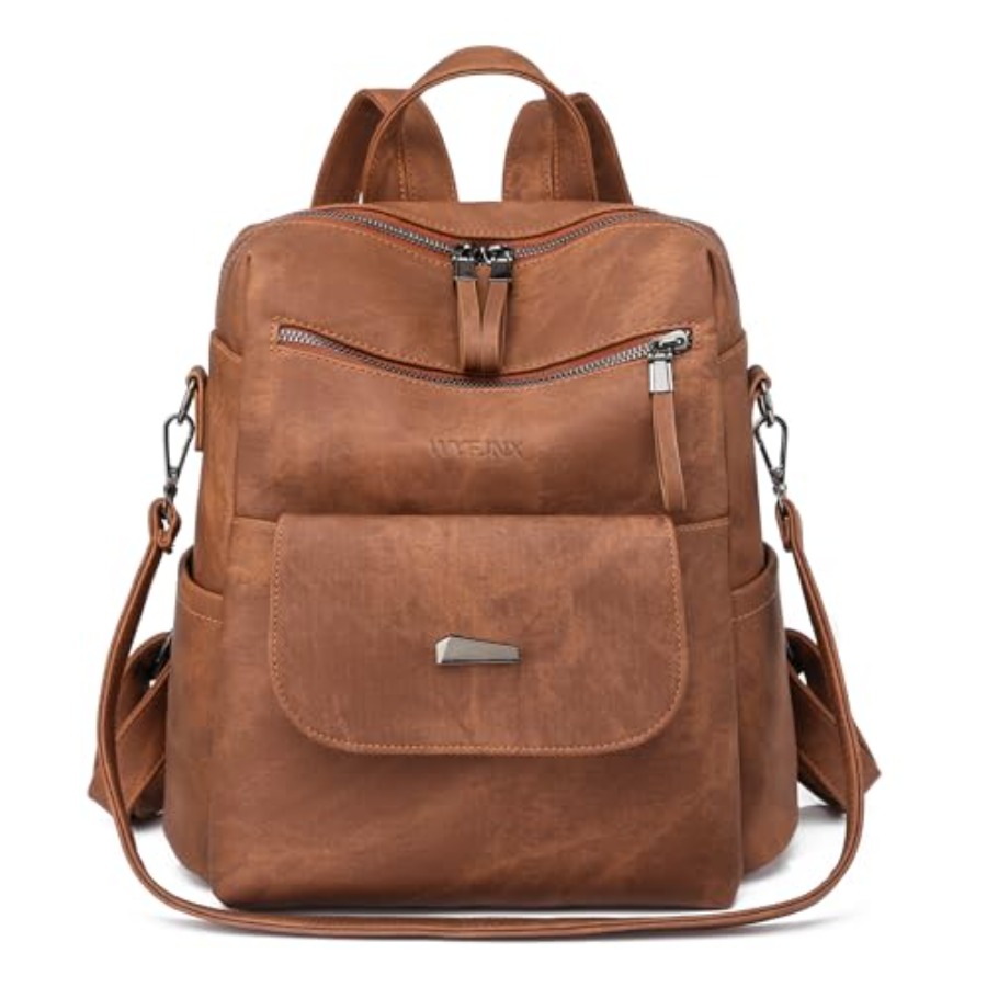 Fashion Backpack Women - กระเป๋าเป้สะพายหลังหนัง PU สำหรับผู้หญิง แฟชั่น ดีไซน์อเนกประสงค์ กระเป๋าถือ