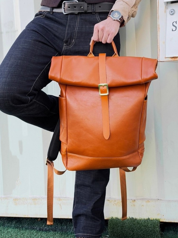 กระเป๋าเป้สะพายหลังหนังแท้ความ - Leather Backpack Vintage บทวิจารณ์และราคา