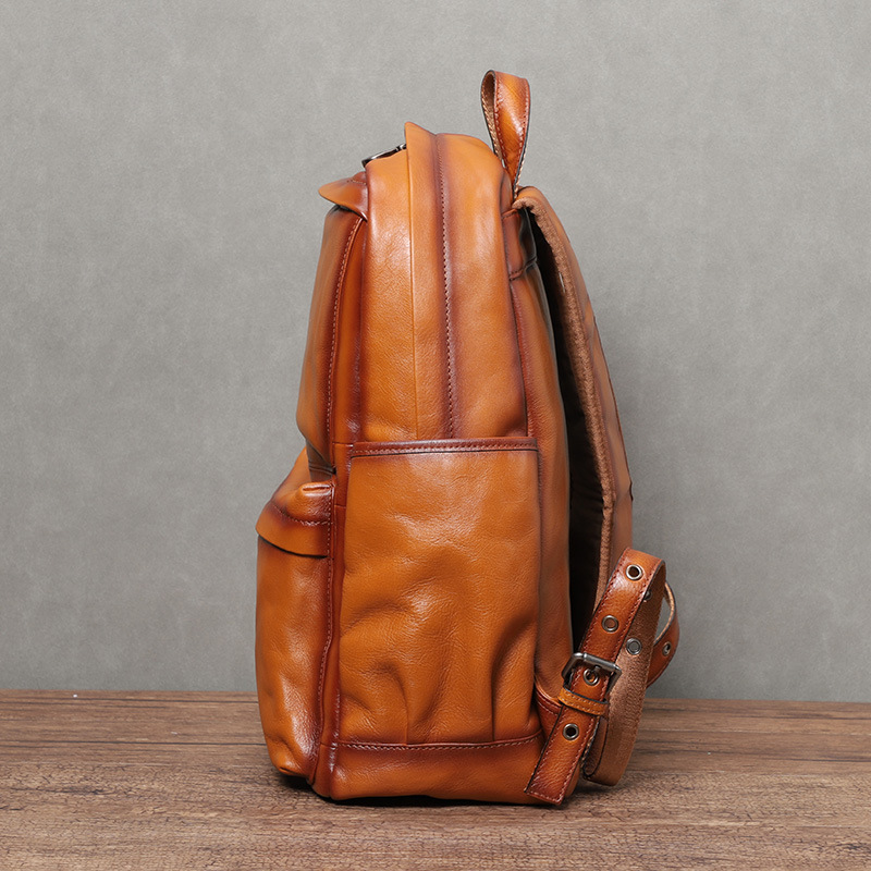 YETTIES กระเป๋าเป้หนังแท้สำหรั - Leather Backpack Vintage บทวิจารณ์และราคา