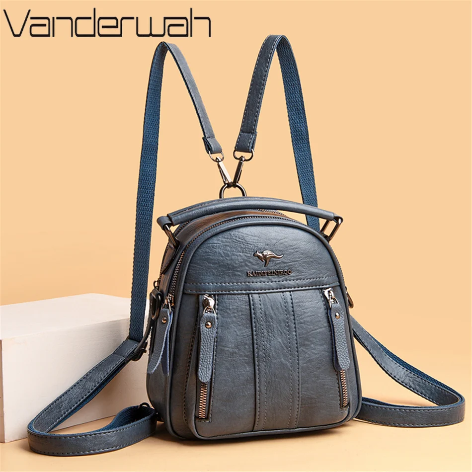 4 In 1 หนังกระเป๋าเป้สะพายหลัง - Mini Backpack Purse บทวิจารณ์และราคา