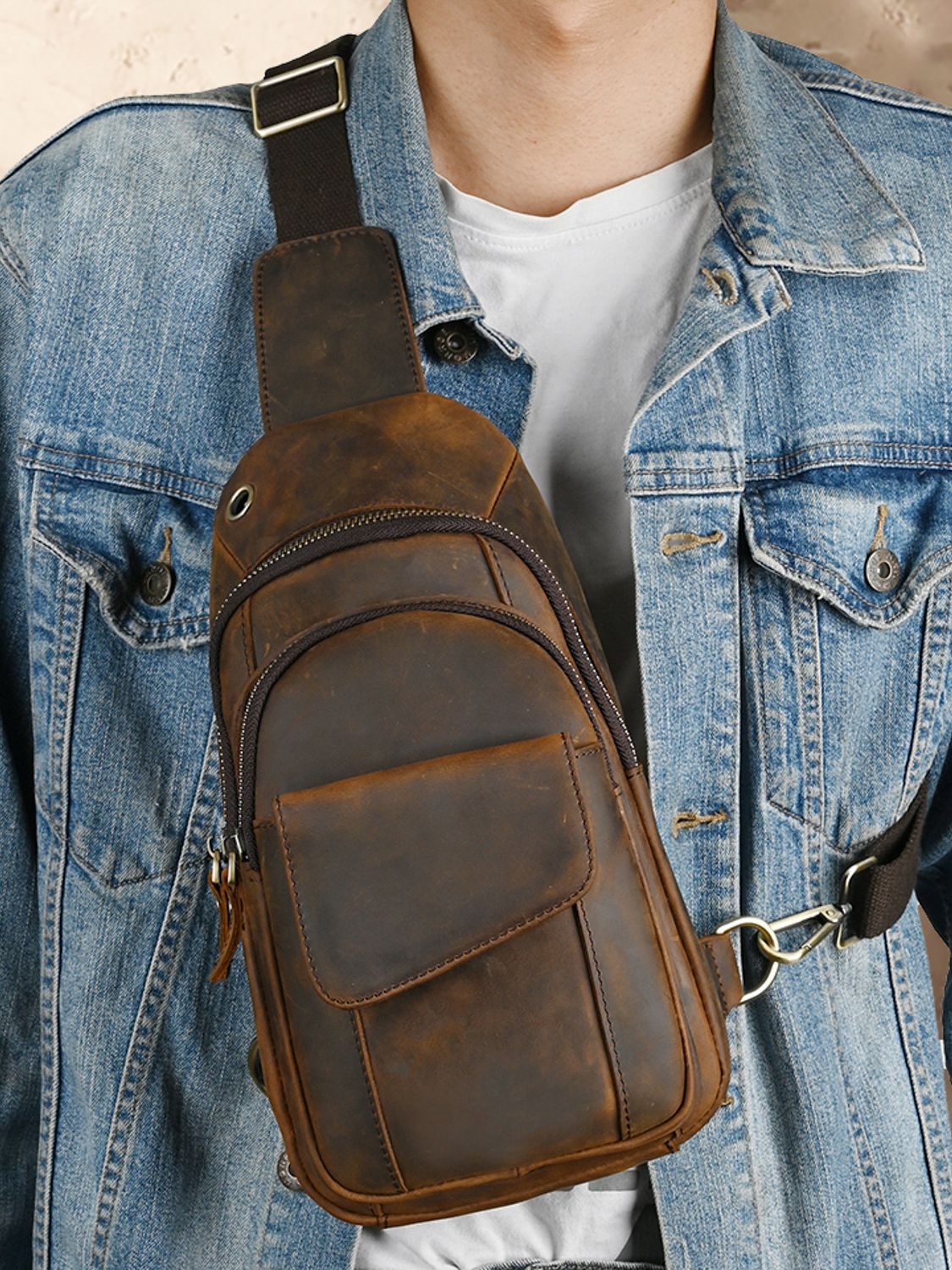 ดีไซเนอร์หรูหรากระเป๋าคาดหน้าอ - Leather Backpack Vintage บทวิจารณ์และราคา