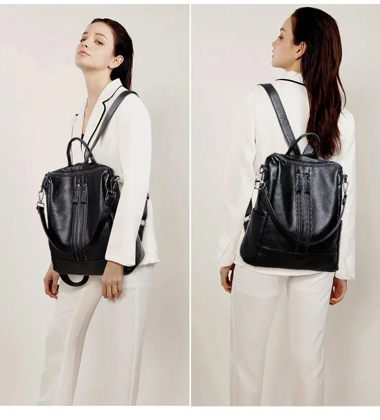 กระเป๋าเป้สะพายหลังหนังนิ่มสำห - Canvas Backpack Casual บทวิจารณ์และราคา