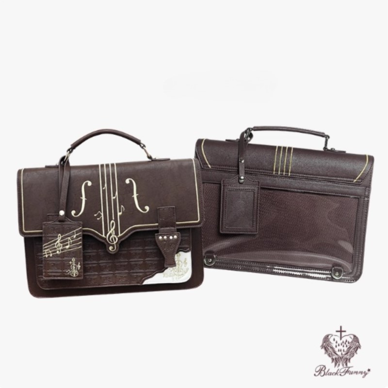 กระเป๋าถือหนังปักลายโน้ตดนตรีส - Leather Backpack Vintage บทวิจารณ์และราคา