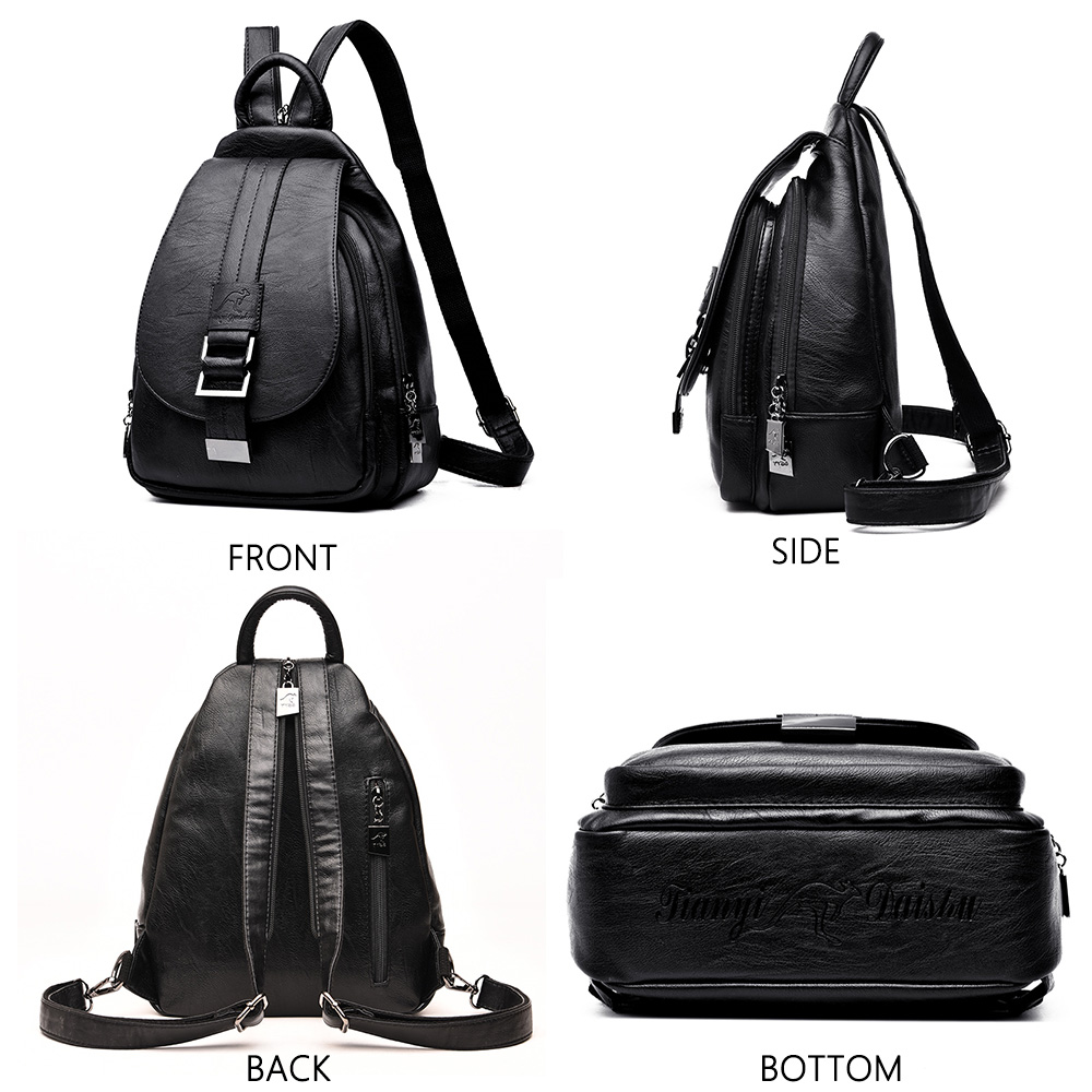 ออกแบบกระเป๋าเป้สะพายหลังผู้หญ - Leather Backpack Vintage บทวิจารณ์และราคา