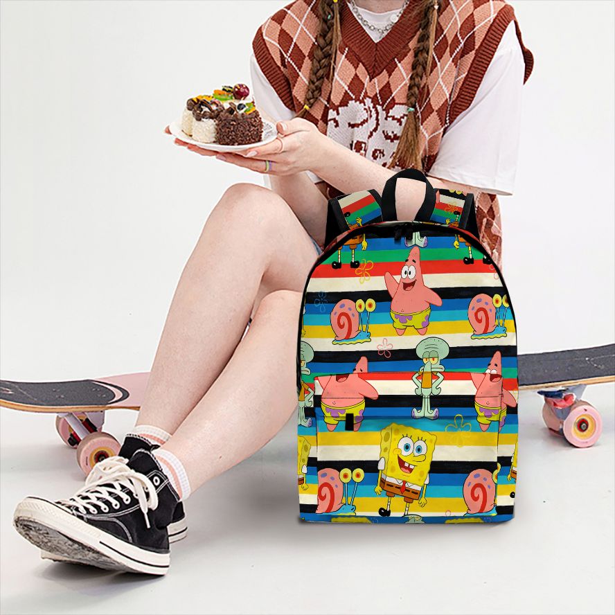 กระเป๋าเป้สะพายหลังลายสปอนจ์บ็ - School Backpack Teen บทวิจารณ์และราคา