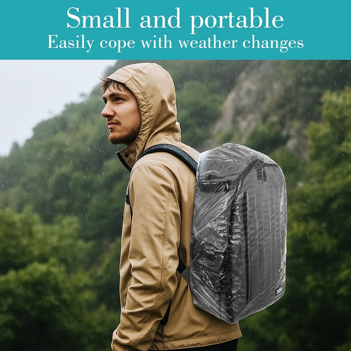 10 ชิ้น ผ้าคลุมกันฝนแบบยืดหยุ่ - Rain Cover Backpack บทวิจารณ์และราคา