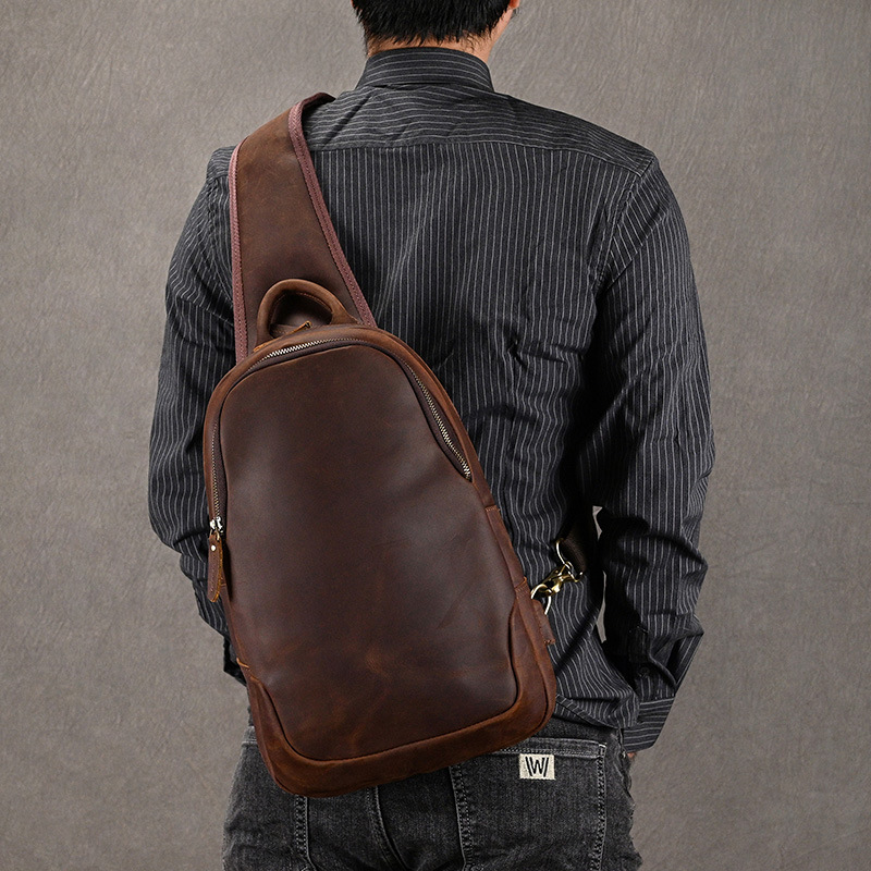 กระเป๋าเป้สะพายไหล่ข้างเดียวสำ - Leather Backpack Vintage บทวิจารณ์และราคา