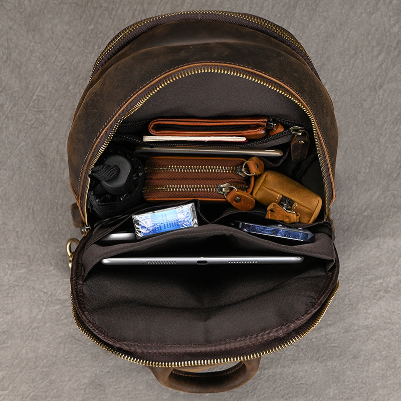 กระเป๋าเป้สะพายไหล่ข้างเดียวสำ - Leather Backpack Vintage บทวิจารณ์และราคา