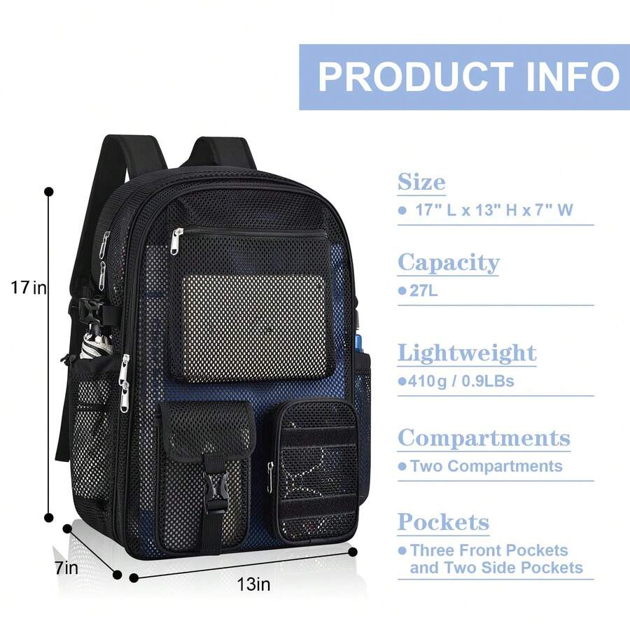 กระเป๋าเป้ตาข่าย 36 ลิตร ขนาดใ - Canvas Backpack Casual บทวิจารณ์และราคา