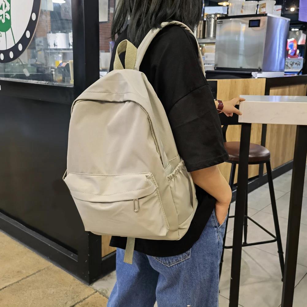 กระเป๋าเป้สะพายหลังไนลอนสีทึบส - School Backpack Teen บทวิจารณ์และราคา