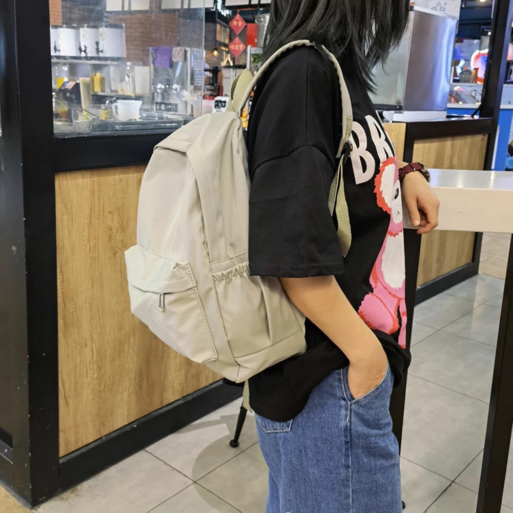 กระเป๋าเป้สะพายหลังไนลอนสีทึบส - School Backpack Teen บทวิจารณ์และราคา