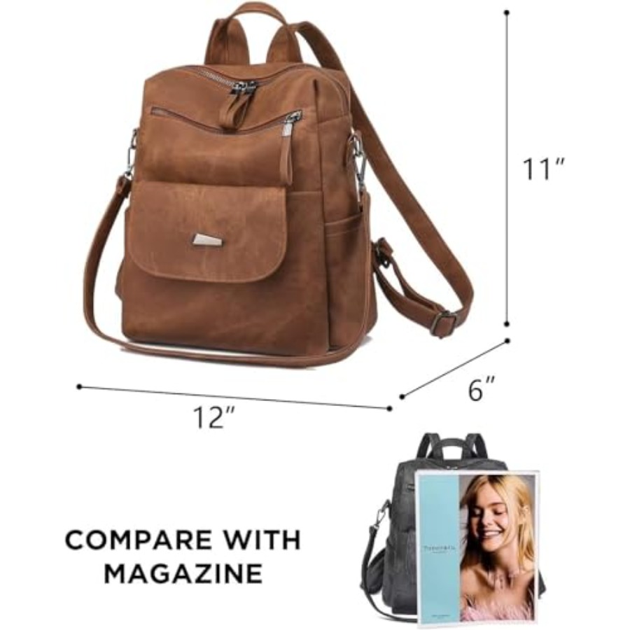 กระเป๋าเป้สะพายหลังหนัง PU สำห - Fashion Backpack Women บทวิจารณ์และราคา