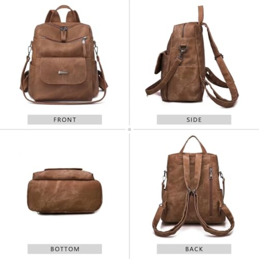 กระเป๋าเป้สะพายหลังหนัง PU สำห - Fashion Backpack Women บทวิจารณ์และราคา